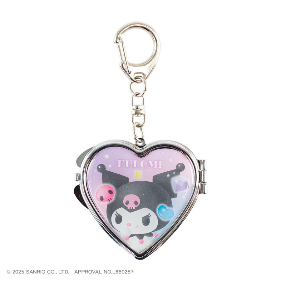 SANRIO | Kuromi Heart-Shaped Mirror Keychain 100x60x10mm