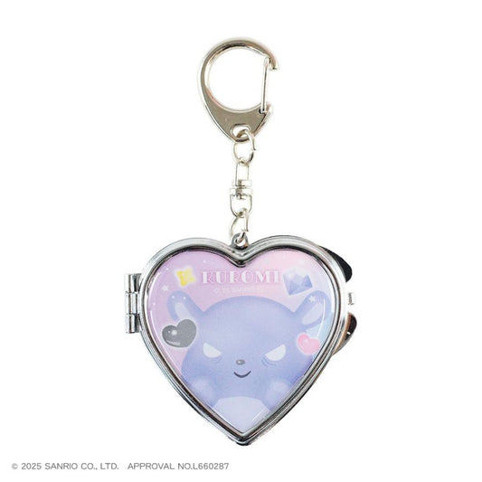 SANRIO | Kuromi Heart-Shaped Mirror Keychain 100x60x10mm