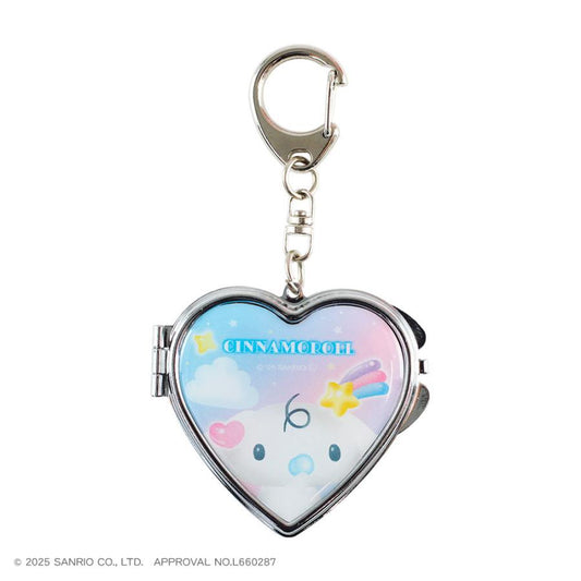 SANRIO | Cinnamoroll Heart-Shaped Mirror Keychain 100x60x10mm