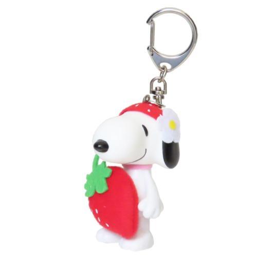 PEANUTS | Snoopy Keyring Keychain 35x57x40mm (Strawberry Flower)