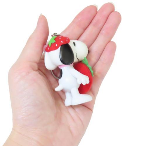 PEANUTS | Snoopy Keyring Keychain 35x57x40mm (Strawberry Flower)