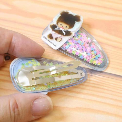 Monchhichi | Bebichhichi-chan & Bebichhichi-kun Sequins Hair Clip Set 55×28mm (Star)