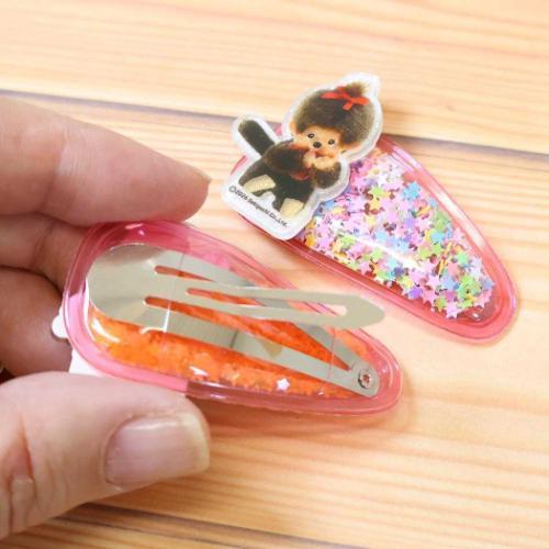Monchhichi | Monchhichi-chan & Monchhichi-kun Sequins Hair Clip Set 55×28mm (Star)
