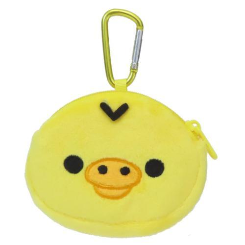 SAN-X | Rilakkuma Kiiroitori Face Mascot Mini Pouch with Carabiner 105×85×25mm