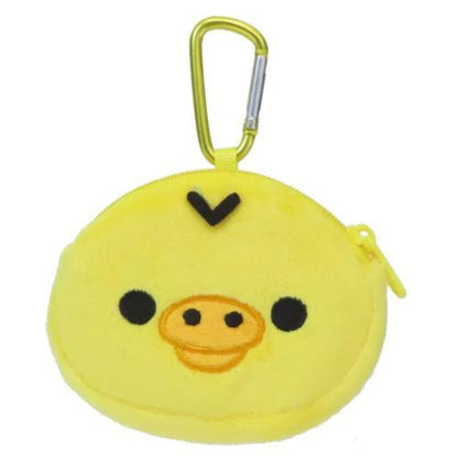 SAN-X | Rilakkuma Kiiroitori Face Mascot Mini Pouch with Carabiner 105×85×25mm