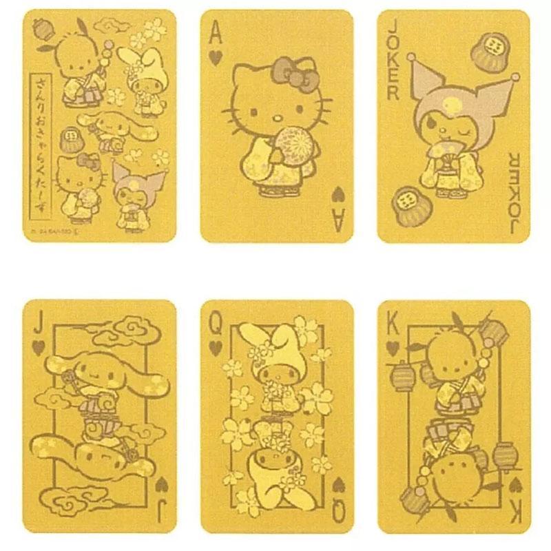 SANRIO | Golden Playing Cards H90mm×W59mm×D20mm