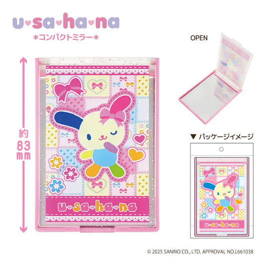 SANRIO | Usahana Compact Mirror 83x57x7mm (Blue)