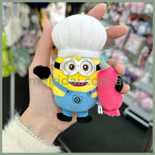 Usj｜Minions Bob Mascot Holder Keychain 阪环球影城 小黄人 鲍勃厨师挂件/包挂/钥匙链