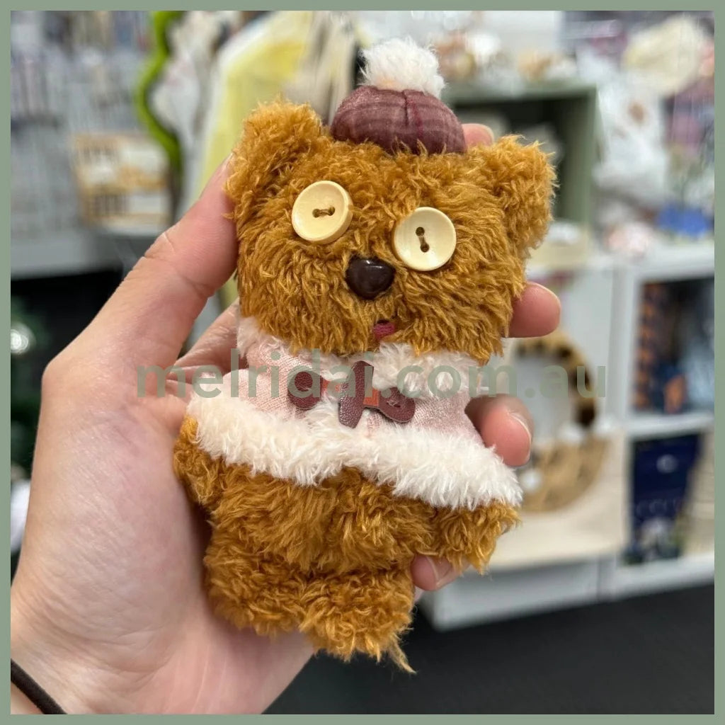 Usj｜Minions Bob’s Favorite Bear Mascot Holder Plush Keychain W7.2Cm×H12.7Cm×D4.8Cm