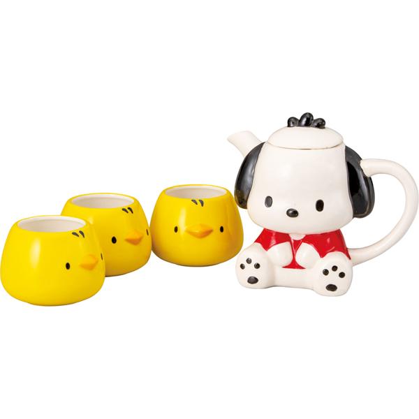 SANRIO | Pochacco Teapot and Teacup Set (Teapot W17×D10×H12cm Cup W7.8×D8×H6cm)