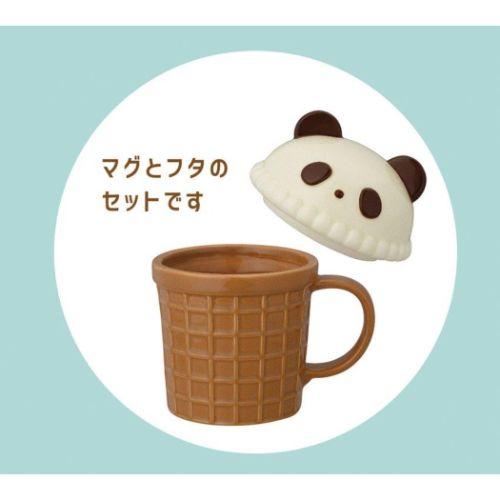 DECOLE | Ice Cream Mug with Lid 350ml Approx. (Panda)