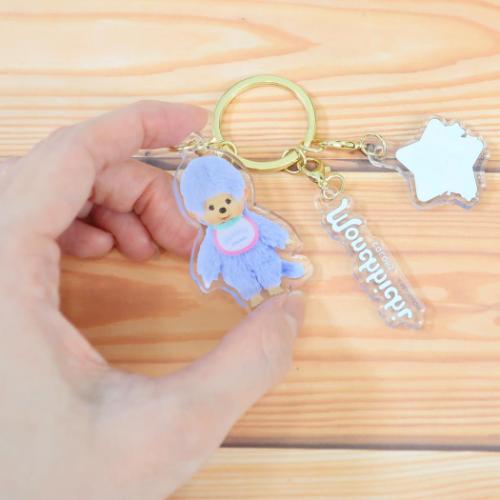 MONCHHICHI | Triple Acrylic Keychain Vol. 2 Keyring 33x52x3mm (COLORS Blue)