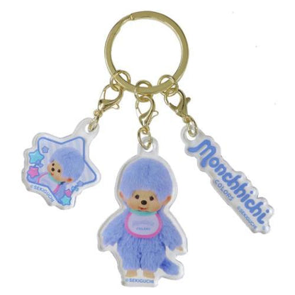 MONCHHICHI | Triple Acrylic Keychain Vol. 2 Keyring 33x52x3mm (COLORS Blue)