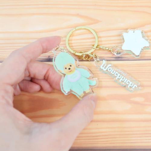 MONCHHICHI | Triple Acrylic Keychain Vol. 2 Keyring 33x52x3mm (COLORS Mint)