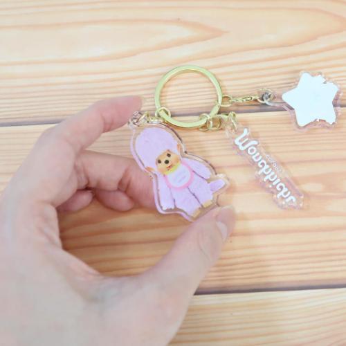 MONCHHICHI | Triple Acrylic Keychain Vol. 2 Keyring 33x52x3mm (COLORS Purple)
