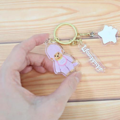 MONCHHICHI | Triple Acrylic Keychain Vol. 2 Keyring 33x52x3mm (COLORS Purple)