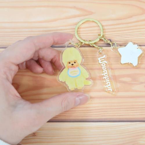 MONCHHICHI | Triple Acrylic Keychain Vol. 2 Keyring 33x52x3mm (COLORS Yellow)
