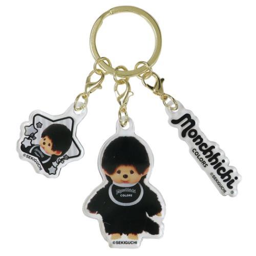 MONCHHICHI | Triple Acrylic Keychain Vol. 2 Keyring 33x52x3mm (COLORS Black)