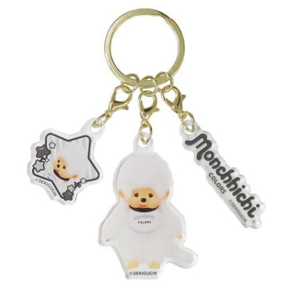 MONCHHICHI | Triple Acrylic Keychain Vol. 2 Keyring 33x52x3mm (COLORS White)