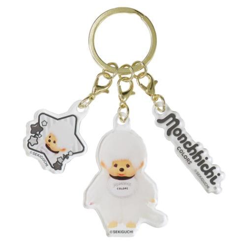 MONCHHICHI | Triple Acrylic Keychain Vol. 2 Keyring 33x52x3mm (COLORS White)