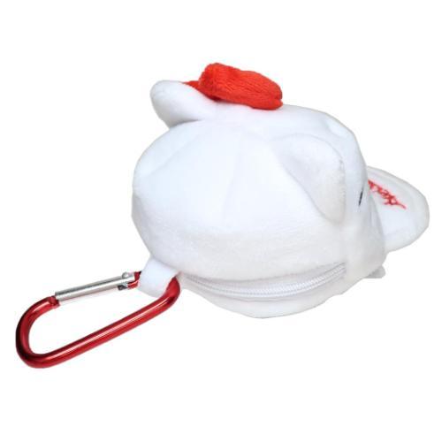 SANRIO | Hello Kitty Mini Pouch with Carabiner Keychain 85×70×125mm (Cap Style White)