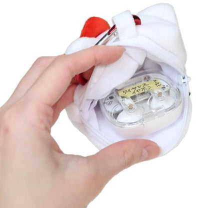SANRIO | Hello Kitty Mini Pouch with Carabiner Keychain 85×70×125mm (Cap Style White)