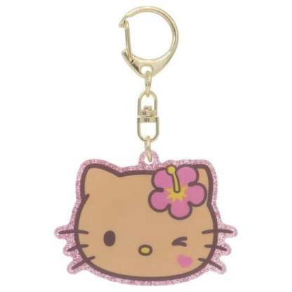 SANRIO | Hello Kitty Face-shaped Acrylic Keychain 68×51×3mm (Y2K Tan)