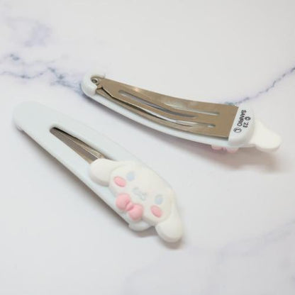 SANRIO | Face-Shaped Hair Snap Clip set of 2 Cinnamoroll (Smile)