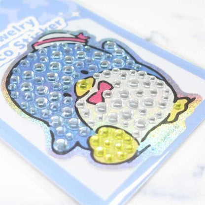 SANRIO | TuxedoSam Jewelry Deco Sticker 65×73×5mm (Gogo Gal Collection Glitter Face)