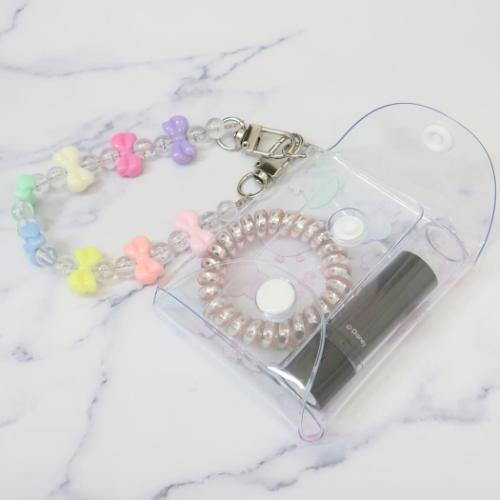 SANRIO | Clear Multi Case with Colorful Bead Chain 90×75×20mm (My Melody 50th Anniversary)