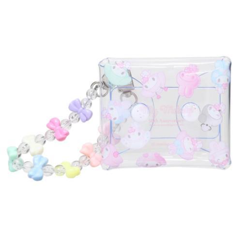 SANRIO | Clear Multi Case with Colorful Bead Chain 90×75×20mm (My Melody 50th Anniversary)