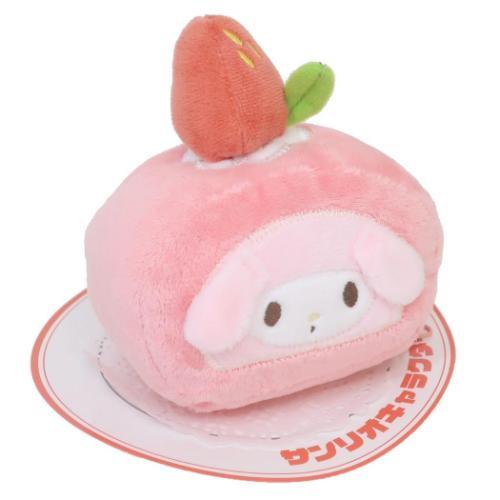 SANRIO | My Melody Mini Pouch Die-Cut Pouch Bag Charm Keychain H7 x W10 x D5.5cm (Roll Cake)