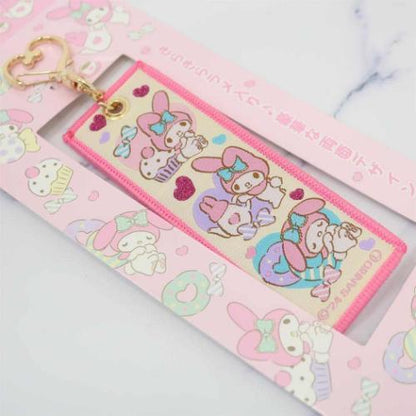 SANRIO | Double Sided Embroidery Flight Tag / LuggageTag Keychain 100x35x3.5mm (My Melody)
