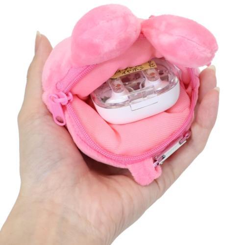 SANRIO | My Melody Mini Pouch with Carabiner Bag Charm Plush keychain 185x120x55mm (Y2K)