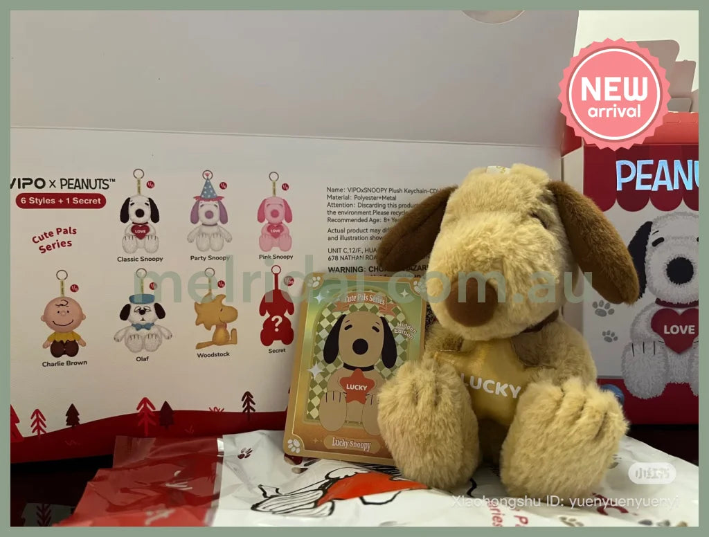 VIPO x Peanuts | Snoopy Cute Pals Series Plush Keychain Blind Box 100 x 100 x 150mm (order six for complete box)