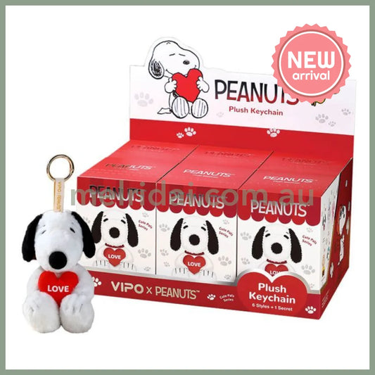 VIPO x Peanuts | Snoopy Cute Pals Series Plush Keychain Blind Box 100 x 100 x 150mm (order six for complete box)