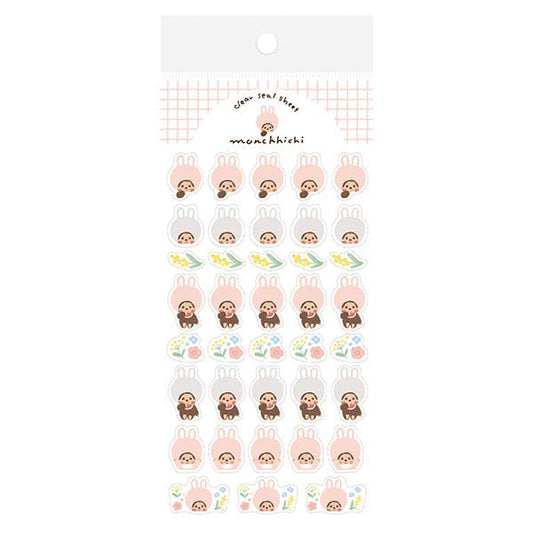 【Made in Japan】Monchhichi x Furukawashiko | Clear Sticker