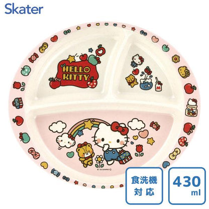 SANRIO | Hello Kitty Bamboo Melamine Divided Lunch Plate 430ml (Dishwasher Safe)