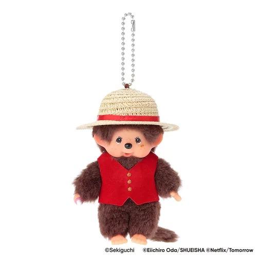 Monchhichi x NETFLIX ONE PIECE Season 2 | Luffy Plush Keychain Bag Charm 140×85×85mm