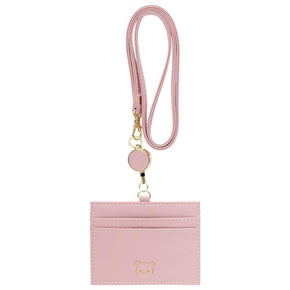 SAN-X | Rilakkuma ID Holder Card Case Reel Pink 80×100mm