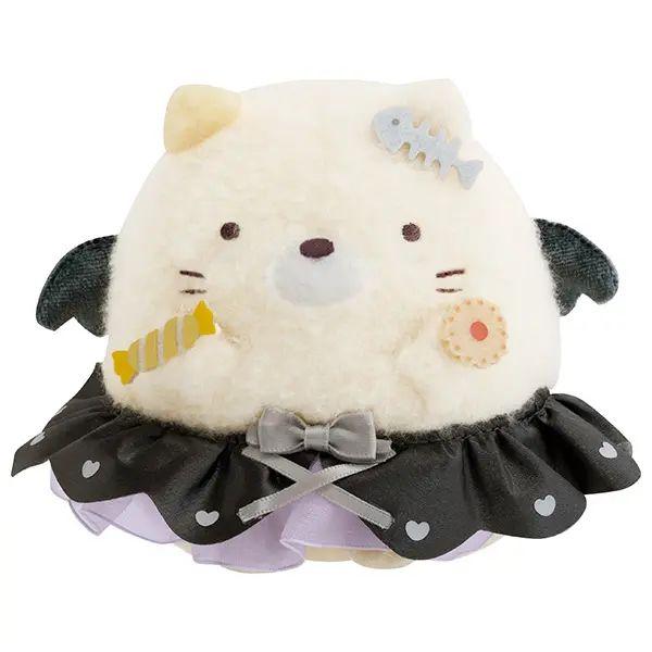 San-X | Sumikko Gurashi Neko Collectible Plush Toy 100×90×80mm (Angel and Devil's Tail Neko)