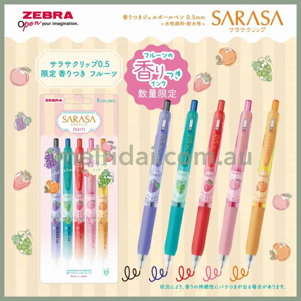 ZEBRA | SARASA Clip 0.5mm Fruit Scented 5 colors