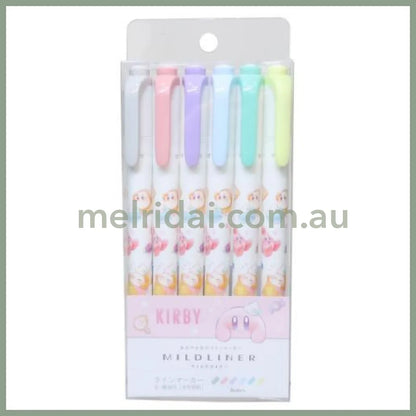 Zebra x Kirby | Mildliner Double-Sided Highlighter Set 142×Φ12mm (Kirby & Waddle Dee - Happy)