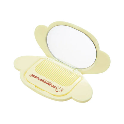 SANRIO | Pompompurin Pom Pom Purin Face Mirror & Comb Set 10.4 x 1.6 x 9.2cm