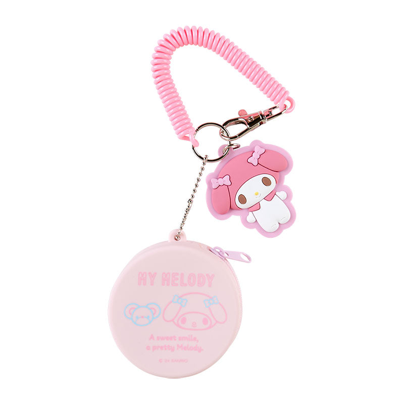 Sanrio | Mini Case Charm Keychain 日本三丽鸥 硅胶圆形零钱包/小药盒 挂件/钥匙链/线圈/珠链/登山扣 可拆卸 美乐蒂My Melody