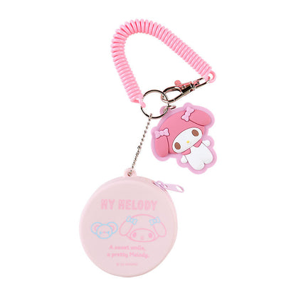 Sanrio | Mini Case Charm Keychain 日本三丽鸥 硅胶圆形零钱包/小药盒 挂件/钥匙链/线圈/珠链/登山扣 可拆卸 美乐蒂My Melody