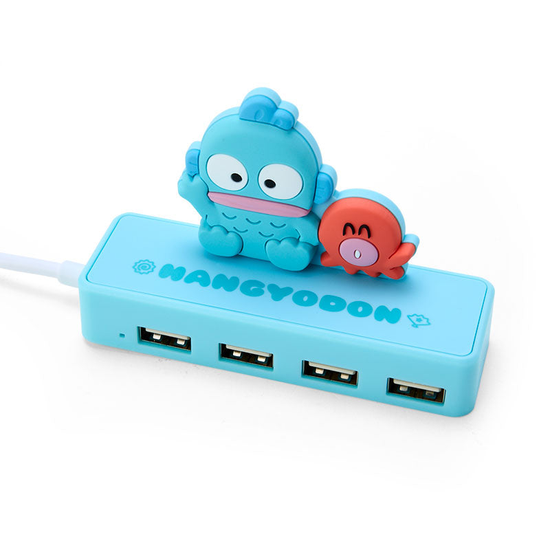 Sanrio | Slim Usb 2.0 Hub Size 9.5X3X6.3 Cm 日本三丽鸥 Usb多孔插座/扩充器/扩展器 丑鱼/人鱼汉顿Hangyodon