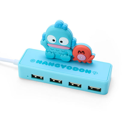 Sanrio | Slim Usb 2.0 Hub Size 9.5X3X6.3 Cm 日本三丽鸥 Usb多孔插座/扩充器/扩展器 丑鱼/人鱼汉顿Hangyodon