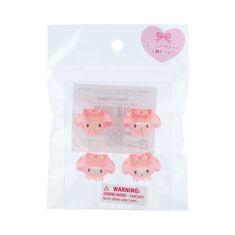 Sanrio | Mini Hair Clip (Set Of 4 Pieces) 日本三丽鸥 大脸极光炫彩发抓/4个入 美乐蒂My Melody