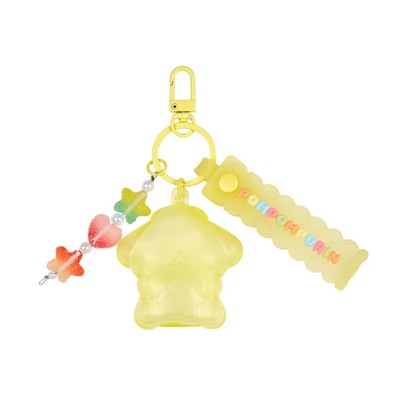 Sanrio | Keychain Key Holder 6.3×2×5Cm (Gummy Candy) 日本三丽鸥 立体挂件/包挂/钥匙链（软糖风） 布丁狗Pom Pom Purin